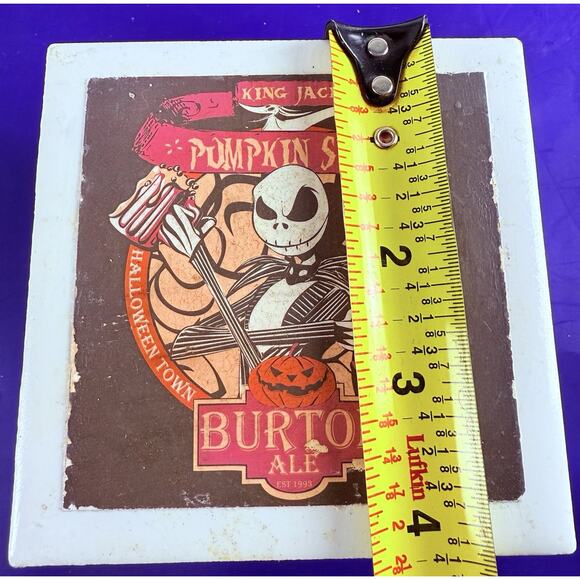 Coaster Set Burton Ale Nightmare Before Xmas Characters 6 Handmade Ceramic Tiles - Picture 10 of 10